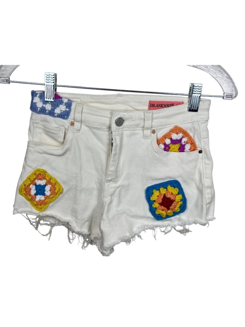 NYC Blank Denim Crochet Shorts
